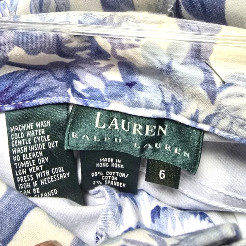 Lauren Ralph Lauren Blue and White Floral Pants - Picture 3 of 11
